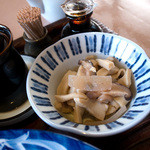 竹屋 - 小鉢は日替わりかな？ 高野豆腐が美味しかった。