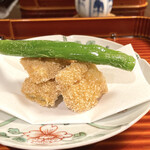 壽山 - 鱧香煎揚げ 万願寺唐辛子