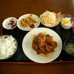 吉勝 - 酢豚定食（980円）