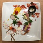 休暇村 リトリート安曇野ホテル - 前菜　夕暮れに交わる　旬野菜と日本海の魚たち