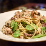 Rokuri - 鯵と空豆のペペロンチーノ　1760円