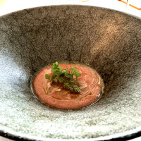 リストランテ･ヒロ チェントロ 丸ビル店 - 濃厚なガスパッチョ　鯵が潜んでいました