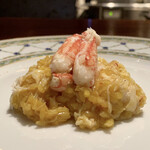 蒼 - 能登より 毛蟹のリゾット
      リゾットには毛蟹が贅沢な位にたっぷりと、足の身も立派です。
      濃厚な蟹の旨味が素晴らしいです！
      ご飯の硬さもアルデンテ、そしてこのボリュームに大口あけてパクつきました♪