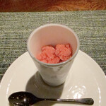 蒼 - ソルダムのグラニテ
      酸味と軽い甘みが爽やかな口直しです。