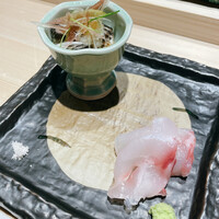 鮨 権左衛門 - 千葉 鰯の炙りポン酢と長崎 まはた15㌔ 8日寝かせ 