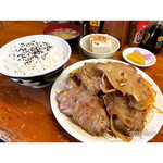 Kagetsu Shokudou - 焼肉定食(肉大盛り)￥930