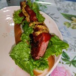 メッツゲライ テラ - ８月１０日は、夕飯は、ハーフミートローフのホットドックです