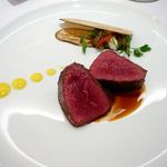 スリオラ - 【阿蘇牛の内もも肉、甘酸っぱいソースと茄子のモンタディート】◎2012/10