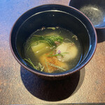 メインダイニング 六つ喜 - 鰻白焼き　丸の仕立て 冬瓜　すっぽん馬鈴薯餅　岡ひじき　じゅんさい　花穂　山葵