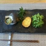 由布岳一望の宿 美星 - 栄螺エスカルゴバター焼き
                                