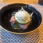 由布岳一望の宿 美星 - 冬瓜と大分和牛の肉吸
      
      カボスが良い仕事して最高！