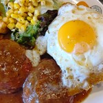 おとなのヒッコリー - ジャーマンロコモコ1280円
      ✿十六穀米・ライス大盛り無料♪
      ✿2倍サイズ  ➕530円♪
      
      