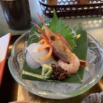 Minetora - お造り　鯛、まぐろ、甘海老　