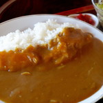 六助うどん - お皿になみなみとよそられたカレーライス