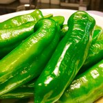 Grilled Manganji chili peppers