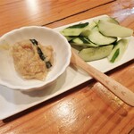 Binchoutan Sumibiyaki Tori Megumiya Purasu - 鶏油味噌きゅうりスティック