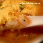 中国料理 大成閣 - フカヒレ天津飯（サラダ・フルーツ付）1,050円