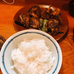 たんぴょう亭 - ご飯と鮪竜田揚げ