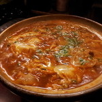 寄合処 - 豚肉のピリ辛鍋