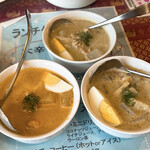 タイ風カレー スリヨタイ - 【2021年08月３色カレー＠950円、其々のアップ。