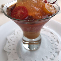 フランス料理 ル・クール - 完熟トマトのムース 蜂蜜ビネガー風味