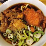 一〇そば - ネギをちょっとどかします