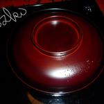 近又 - 椀物　細魚あられ揚げ、蓬豆腐、木の芽１