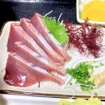 十八番 - かつお刺し&カジキ照り焼き定食。¥950。