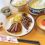 利久 - 牛たん焼と牛たんサガリ焼定食　限定40食