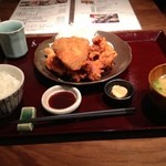 ぶら日 - アジフライと若鶏の唐揚げ