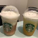 スターバックスコーヒー - ピーチフラペチーノとパイナップルフラペチーノ                   