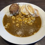 Koko Ichi Banya - (料理)日替りバラエティカレー 火曜日 イカ、ミニハンバーグ、チーズ