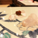 鮓 きずな - 明石 あぶらめ、ポン酢のジュレ乗せ