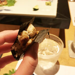 鮓 きずな - 焼き穴子 おにぎり風 宮城 一番海苔