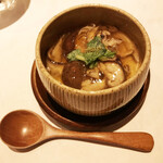 鮓 きずな - 岡山原木椎茸と山椒の茶碗蒸し