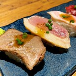 食べ放題 飲み放題 個室居酒屋 京 - 肉寿司6種盛合わせ