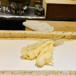 日本橋 蕎ノ字 - ◆めごち（千葉・竹岡漁港）　　　　　　　　　　　　　　　◎身がふっくらして滋味深い味わい。火入れ加減は最高。