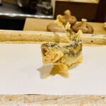 日本橋 蕎ノ字 - ◎鮎の天ぷらは頭ごと食べれる。美味い！