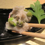 池袋 寿司 個室 空 - 「茶豆と里芋の茶巾搾り」