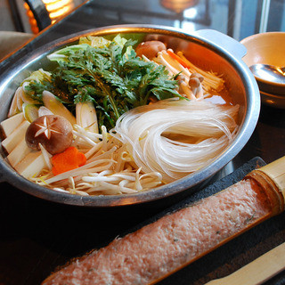 Kyoto-Style Tsukune Hot Pot - Deep Flavor of Chicken Bone Broth Simmered for 6 Hours