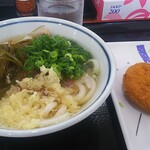 Sanuki Udon Kuuchan - 冷やかけうどん320円 メンチカツ130円 