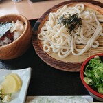 手こね茶屋 - 息子が頼んだざるうどん定食（1,380円）