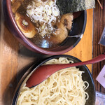 竹屋 - 醤油つけ麺(大盛) 、普通麺(細麺)