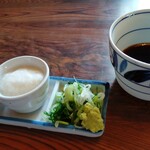 皿そば 渚庵 - そばつゆ&薬味セット