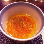 アシェット・ド・マコ - タラバ蟹と煮穴子の卵締め　筋子あん