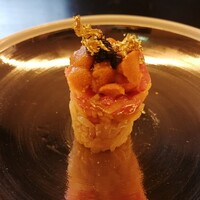 鮨 四 - 雲丹トロたくのミルフィーユ