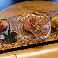 鮨 四 - 前菜3点盛り合わせ