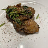 開化亭 - 岩牡蠣のパクチー炒め
