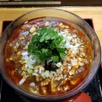 ラーメン巌哲 - 冷やし麻婆麺＋パクチー