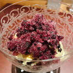 イル アオヤマ - 長野のマスカット(パープル)のソルベ、バニラのジェラート